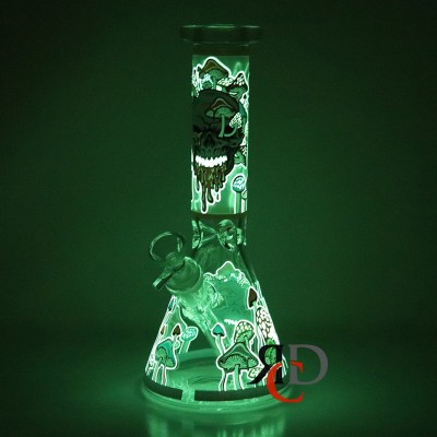 WATER PIPE GLOW IN DARK BEAKER WP1282 1CT